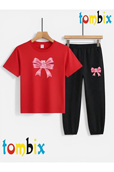 tombix SET PENTRU COPII: TRICOU CU IMPRIMEU PANGILON ROZ ȘI PANTALONI DE TREN...