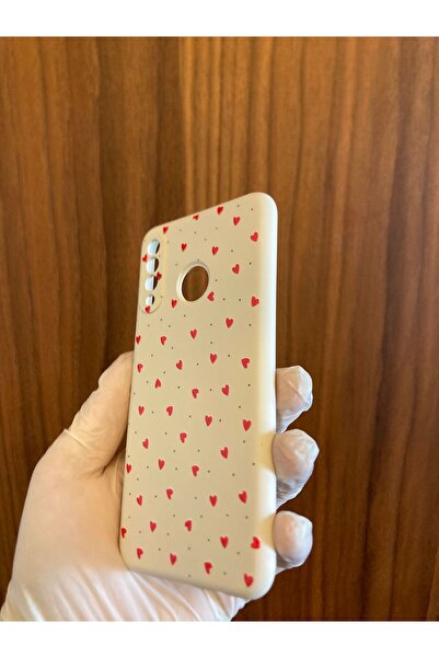 Newon HUAWEİ P30 LİTE MİNİK KALP BASKILI İÇİ KADİFE SİLİKON TELEFON KILIFI
