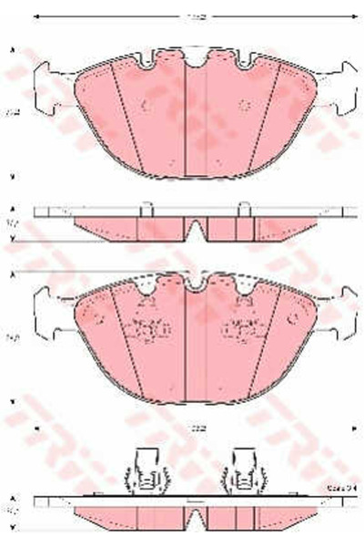 TRW Brake pad set, GDB1529 disc brake