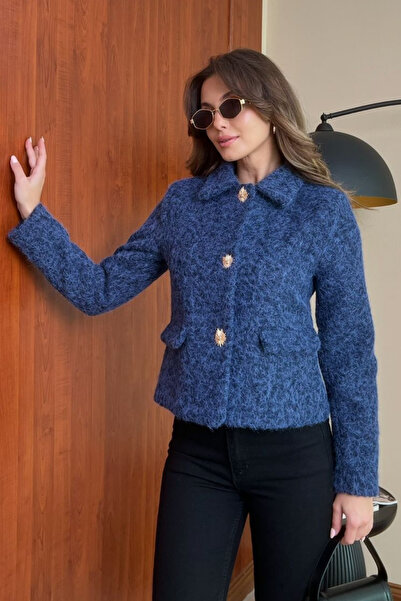 Butik Modana Crop Kaşe Ceket