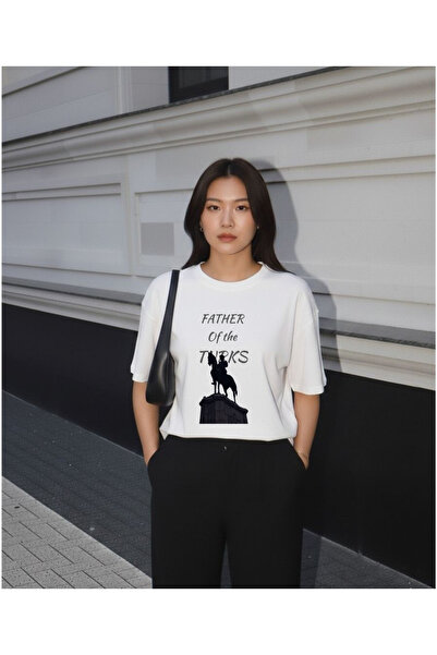LORVEX Tricou din bumbac pentru copii și adulți, cu tematică turcească imprimată