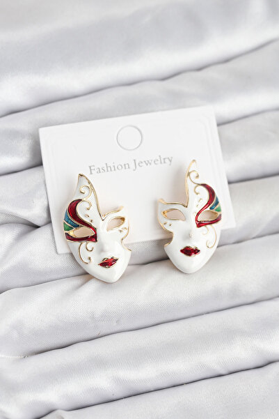 Nehir Stylish Rice Mask Model Women's Earrings Teachers Mothers Valentine's D...
