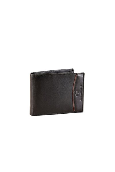 Antonio Basile Men's Wallet Made of Genuine Leather with Stitched Edge and Em...