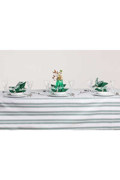 Lucien Home Striped Cotton Tablecloth