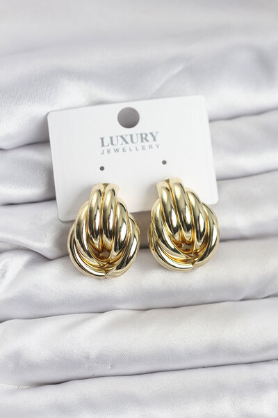 Nehir Stylish Brass Gold Color Vintage Women Earrings Teachers Mothers Valent...