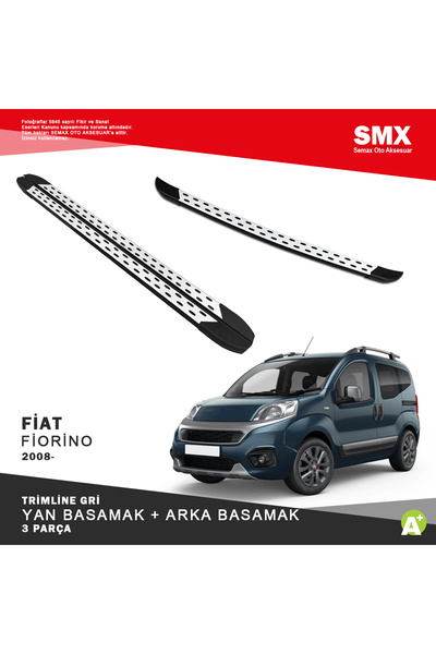 semax Fiat Fiorino TrimLine Gri Yan Basamak 177 Cm VE ARKA BASAMAK TAKIM 2008...