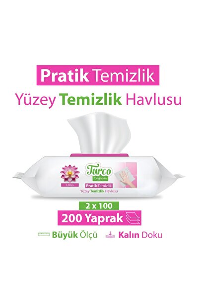 Turco Doğadan Pratik Temizlik Turco Doğadan Pratik Yüzey Temizlik Havlusu Lot...