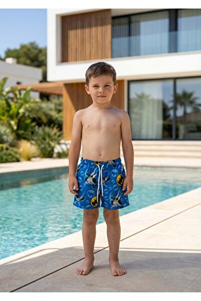 Mayom Σορτς κολύμβησης για αγόρια με στάμπα χαρακτήρων σε σκούρο μπλε χρώμα -...