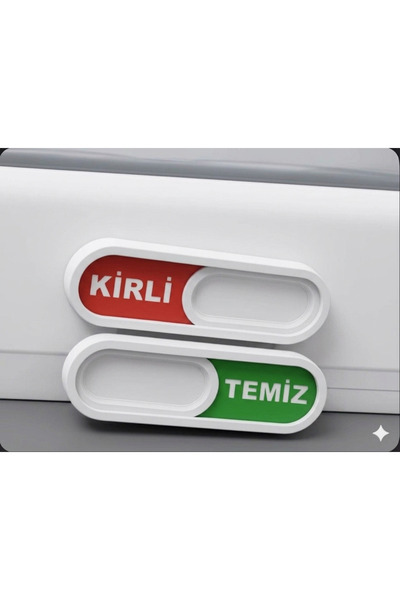 3D King Bulaşık makinesi kirli-temiz etiketi BEYAZ 1 adet