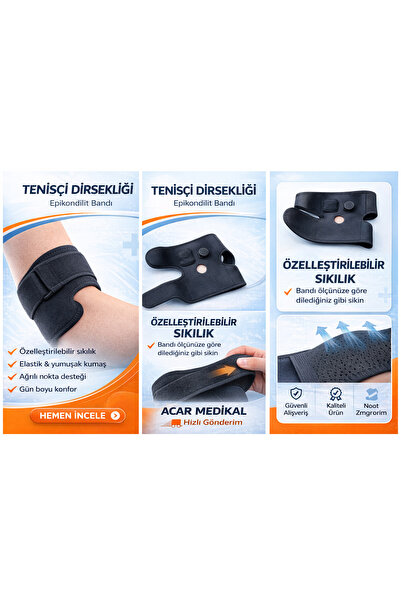 TENİSÇİ DİRSEKLİĞİ, EPİKONDİLİT BANDAJ, ORTOPEDİK DİRSEKLİK