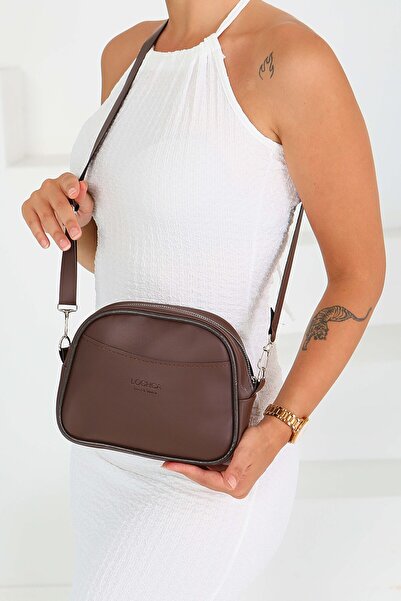 TOFİSA Γυναικεία τσάντα καφέ - 27542