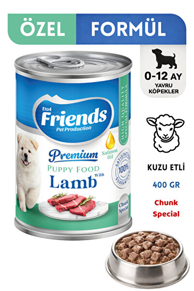 Friends Premium Kuzu Etli Yavru Köpek Konservesi 400 gr (Chunk Special)