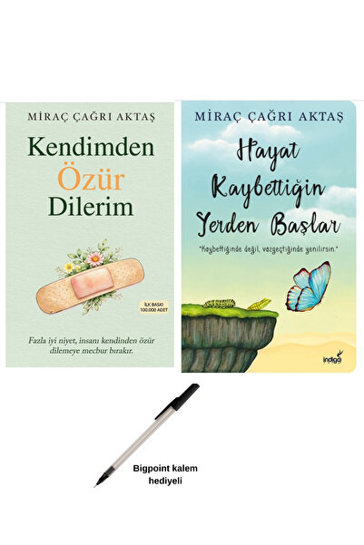 İndigo Kitap Kendimden Özür Dilerim / Hayat Kaybettiğin Yerden Başlar Miraç Ç...