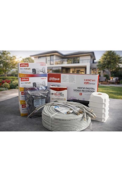Dahua Technology güvenlik kamera 4lü set renkli sesli dahua ahd HDCVI