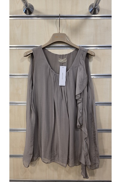 Park Moda Ιταλική μεταξωτή μπλούζα αμάνικη