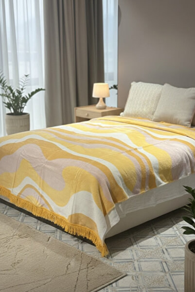Lorvian Noletti Patterned Cotton Soft Textured Double Blanket