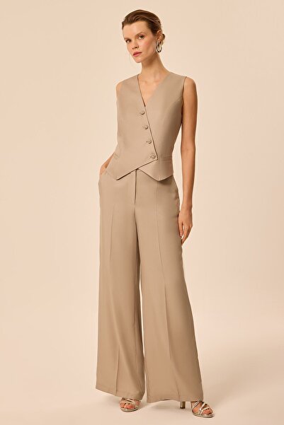 UPGRADE Wide Leg Pantolon Vizon