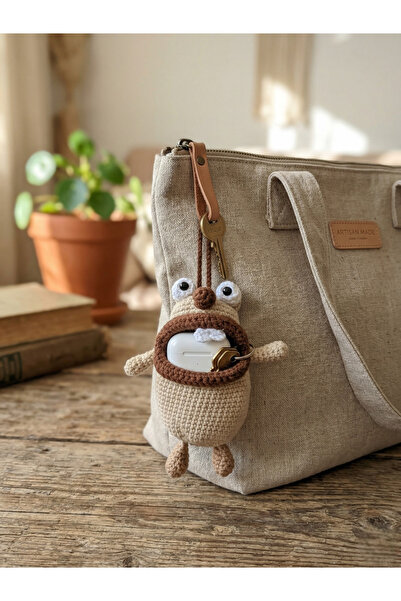Talinhandmade Pamuk Koton El Yapımı AirPods & Anahtar Kılıfı – Çanta Süsü