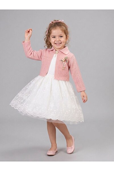 Cherrys Bebek Παιδικό φόρεμα Lavinya Triko με μπολερό