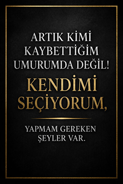 Hayal Poster artık kimi kaybettiğim 02 Retro Ahşap Poster 20x30