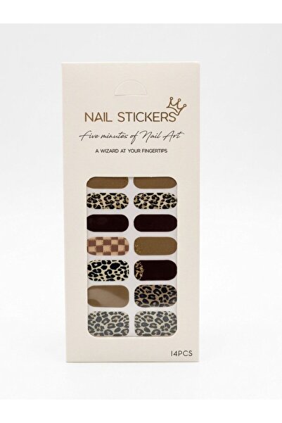 Nail Art Sticker Seti- Kendinden Yapışkanlı 14 Parça ve Mini Törpü Hediyeli
