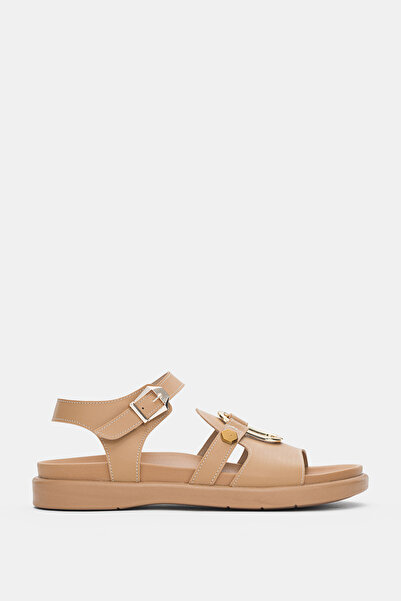 selin shoes Sandale de damă Armone cu cataramă aurie reglabilă la gleznă - TABA