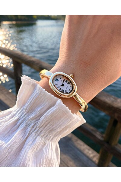 COLESİUM Coliseum Steel Cord Model Ellipse (Oval) Design Women Wrist Watch Erk1