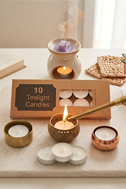 memyap Tealight Mum Beyaz 10’lu Set – Isıtıcı Mum | Buhurdanlık, Parti, Düğün...