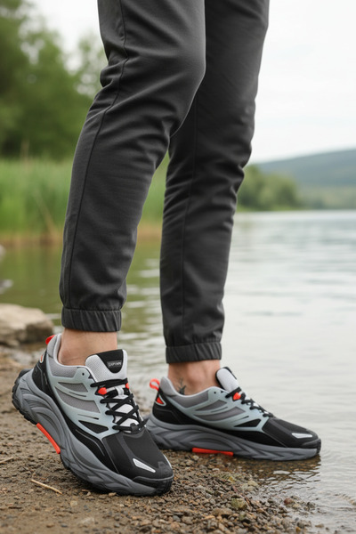 Lufian LF-3287 Ανδρικά μαύρα casual αθλητικά παπούτσια