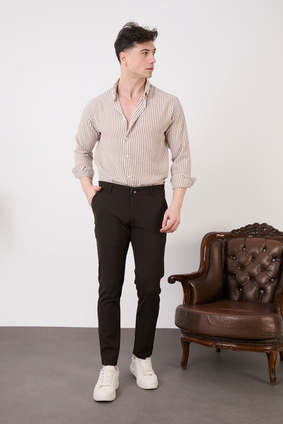SEASON COAT Men's a Quality Slim Fit Fabric Pants