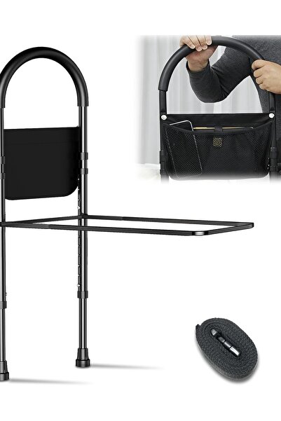 Dotail Kaucytue Κάγκελο Κρεβατιού, ρυθμιζόμενο 77–107 εκ., πόδια στήριξης, θή...