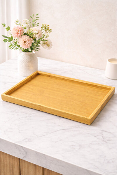 YzHome Bambu Sunum Servis Tepsisi Tepsi 41*29cm