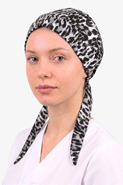 Viridi Medical Fashion SİYAH LEOPAR DESEN CERRAHİ ENSE BONE