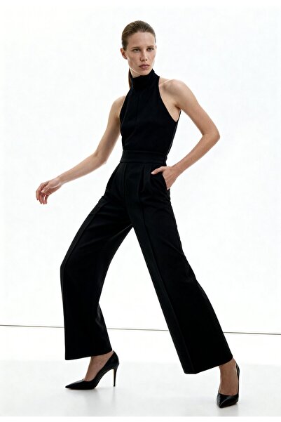 HAKKE Παντελόνι με φαρδιά μπατζάκια και τσέπες, ψηλόμεσο