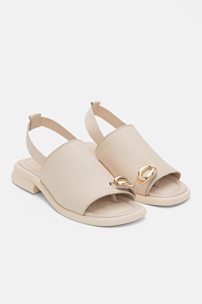 selin shoes Γυναικεία σανδάλια Savelle από γνήσιο δέρμα με λεπτομέρεια από κα...