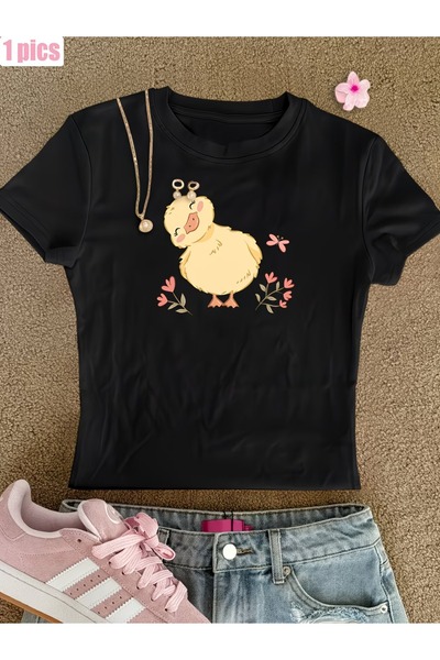 Toum Μπλούζα Κροπ με Ζώνη, Χαριτωμένο Κοριτσίστικο Στυλ