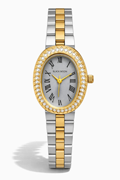 Black Moon Women's Watch in Gold and Silver with Gray Dial