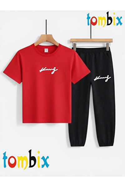 tombix SET TRICOU ȘI PANTALONI DE TRENING PENTRU COPII CU IMPRIMEU KING ELYAZ...