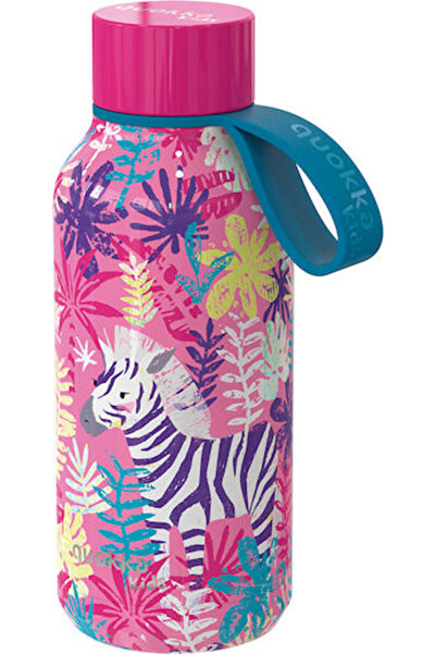Quokka Ανοξείδωτο Παγούρι Θερμός Zebras σε Ροζ χρώμα 330ml