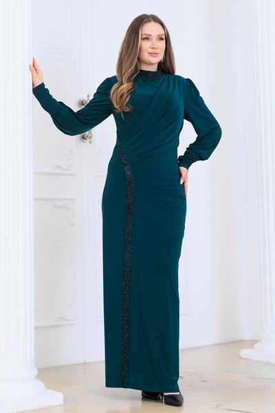 ELBENMODA ELENİ TAŞLI TESETTÜR ABİYE ELBİSE