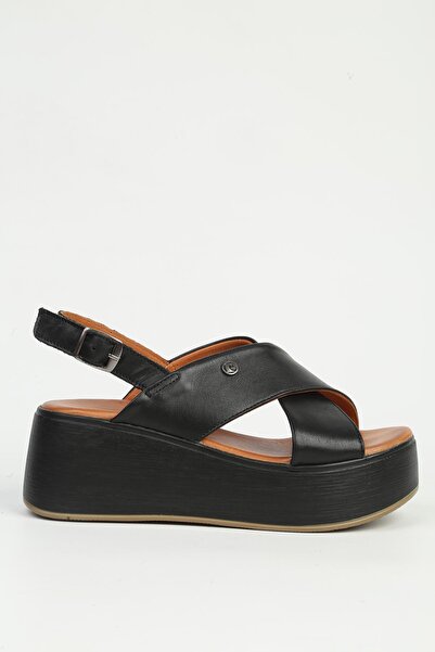 Pierre Cardin Γυναικεία μαύρα πέδιλα με τακούνι