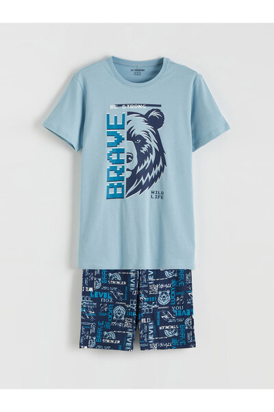 LC Waikiki Set de pijamale scurte imprimate pentru băieți
