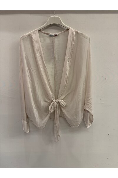 della moor Γυναικεία Μπεζ Ιταλική Μπλούζα Μπολερό με Μανίκια Νυχτερίδα και Δέ...