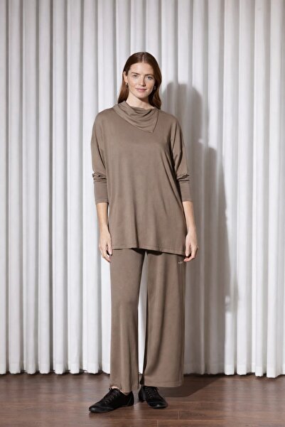 Missemramiss 5356 Mssm Σετ Τουνίκ με Γιακά Σάλι και Πέτρες