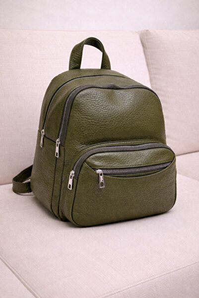 MILANOFOX Women's Soft Leather 4-Compartment Backpack with Front Open Pocket ...