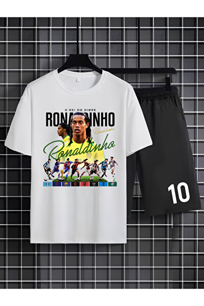 MAGORS Ronaldinho Gaúcho Baskili %100 Cotton Crewneck Children's T-Shirt-Shor...