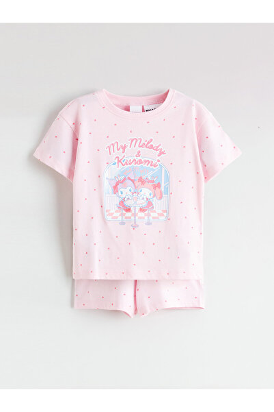 LC Waikiki Set de pijamale scurte pentru fete, cu imprimeu My Melody & Kuromi