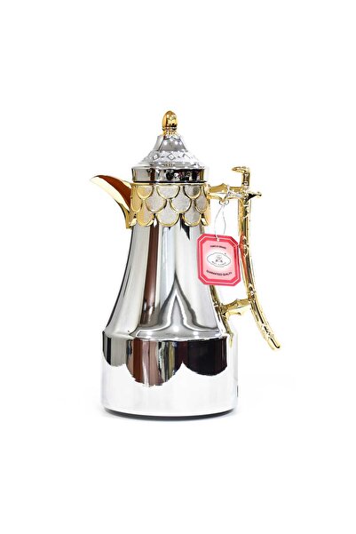Mayflower قارورة تفريغ الهواء، سعة 1 لتر، ذهبي + فضي