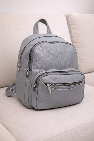 MILANOFOX Women's Soft Leather 4-Compartment Backpack with Front Open Pocket ...