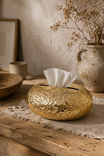 Anadolu Saray Χρυσό Πλαστικό Σχέδιο Παλμικής Σχεδίασης Θήκη Χαρτοπετσετών Δια...